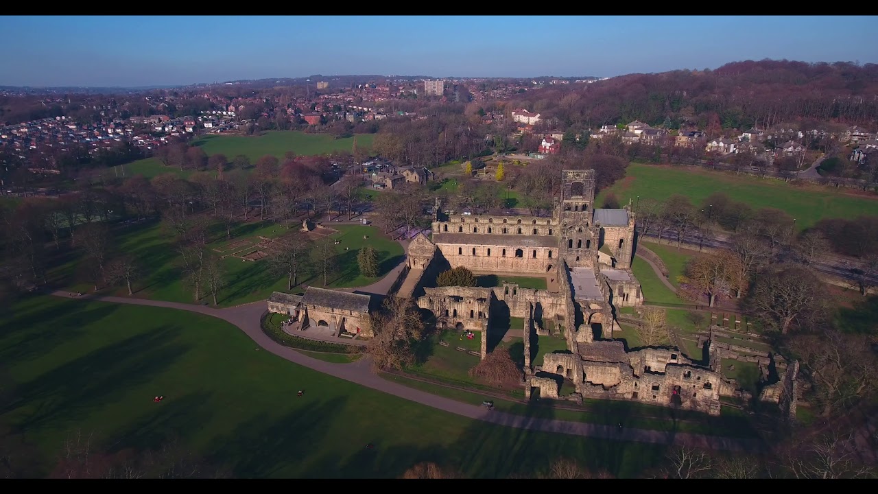Kirkstall Abbey Leeds UK in 4K