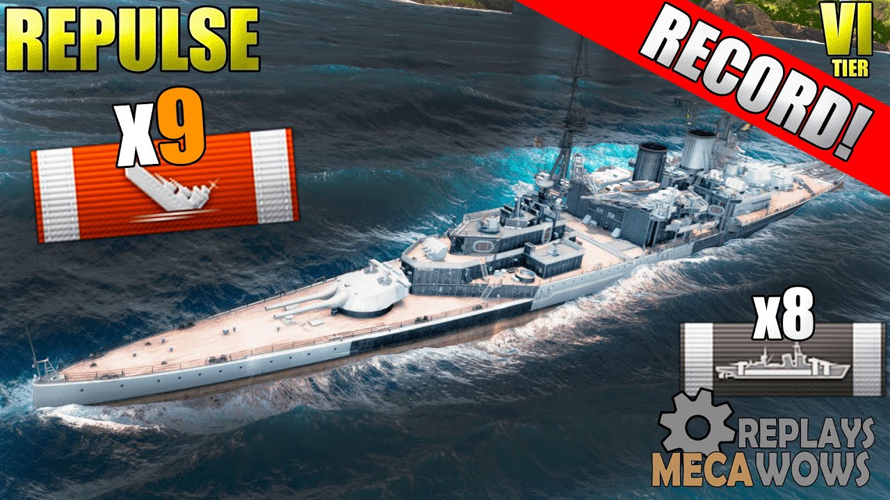 Repulse 9 Kills & 188k Damage | World of Warships Gameplay 4k