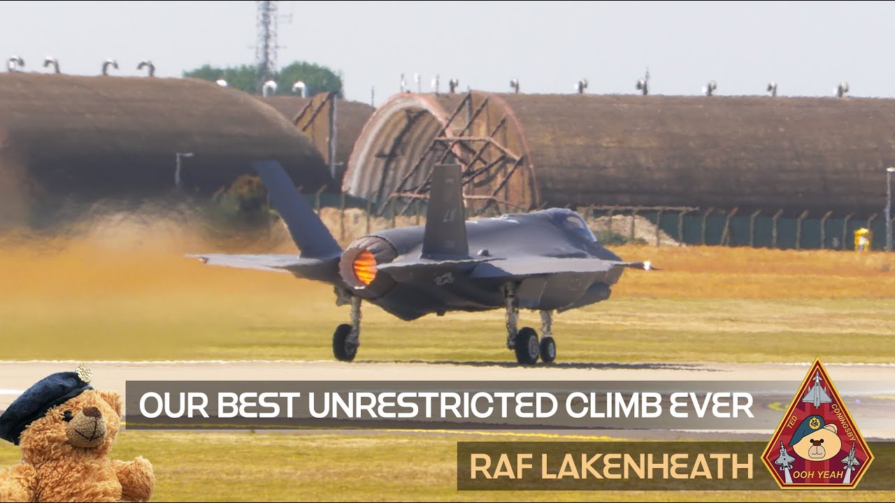 THIS HAS TO BE THE BEST EVER F-35 UNRESTRICTED CLIMB EVER  SEEN FROM RAF LAKENHEATH