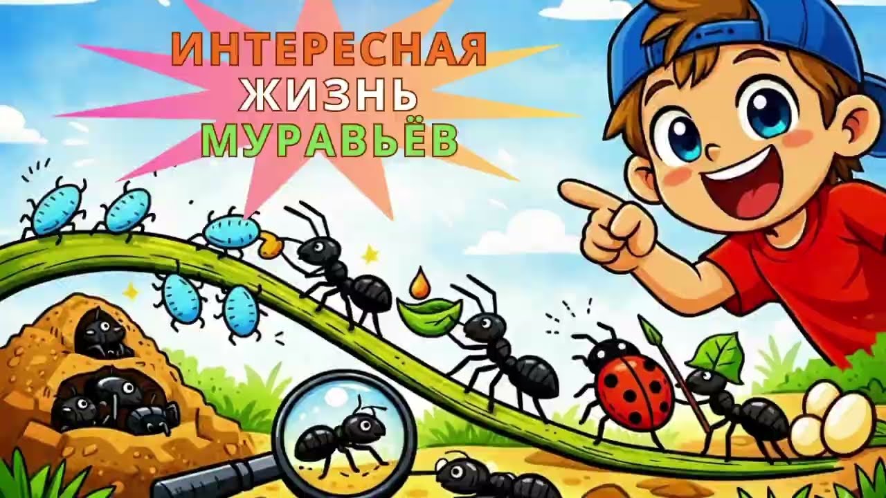 Интересная жизнь муравьёв 🐜 | Познавательное видео для детей
