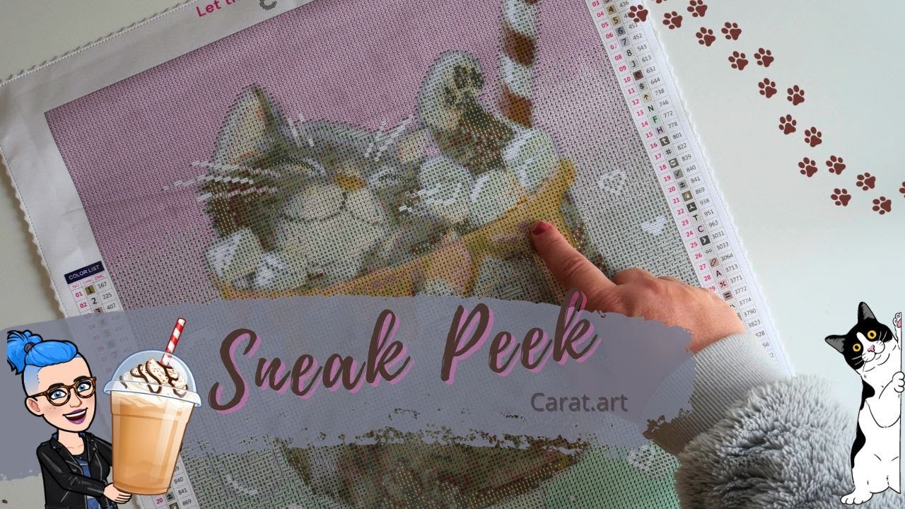 Diamond Painting | Neu bei Carat.art - Coffee and Cats Collection  | Toffee Cat von Janikiu