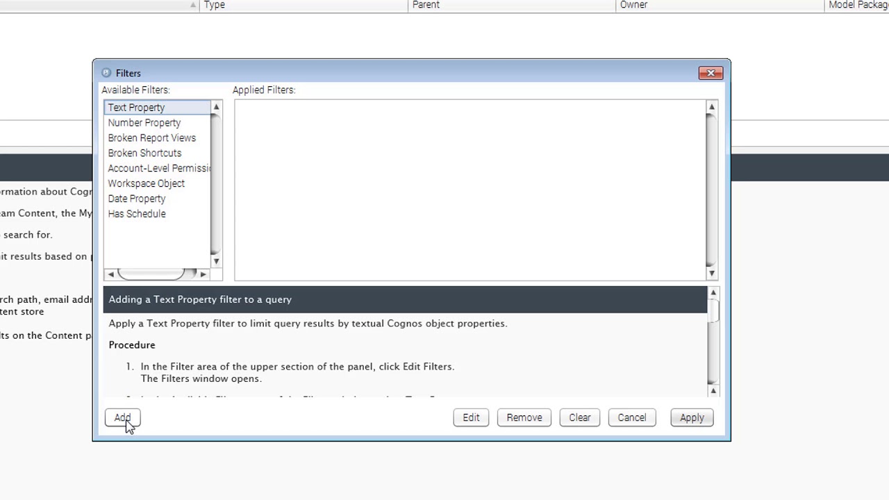 Find Reports Based off of a Cognos Package
