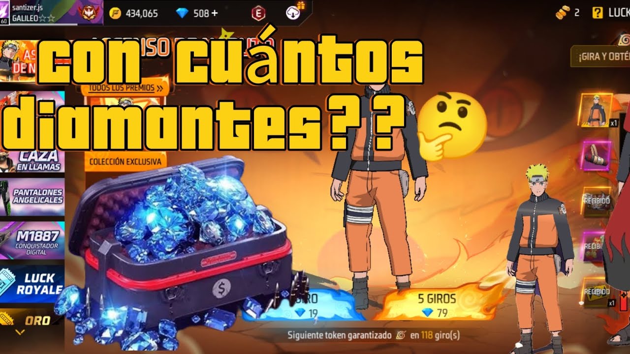 SACANDO LA SKIN DE NARUTO EN LA TORRE DE TOKENS / GIROS GRATIS 🤫