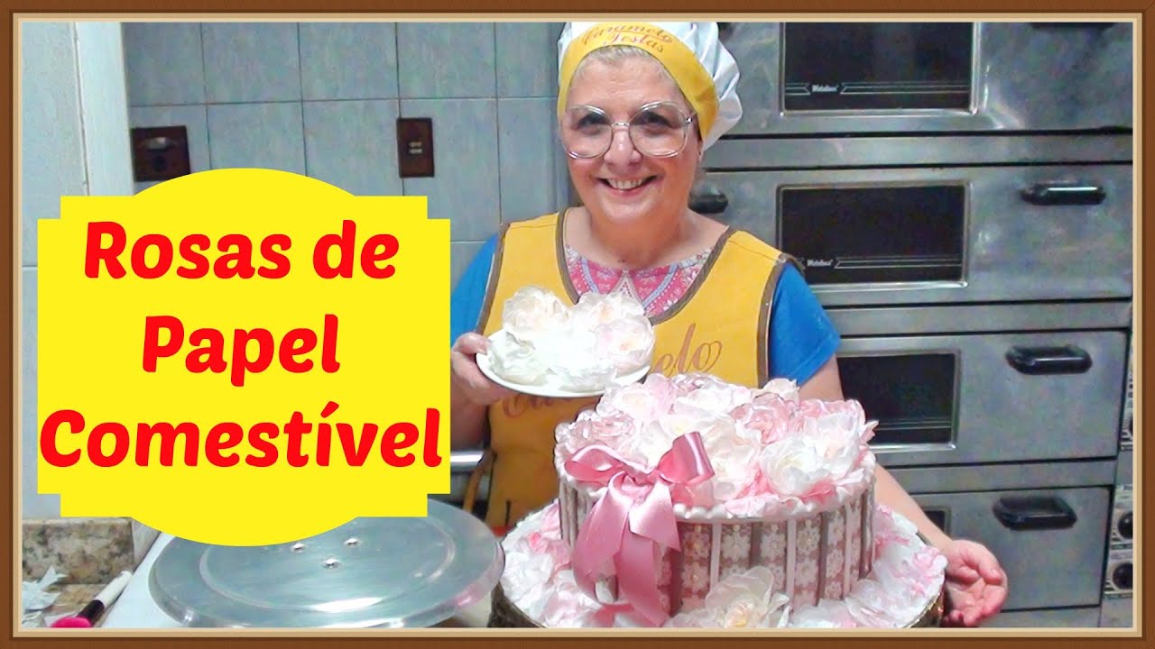 COMO FAZER ROSAS DE PAPEL COMESTÍVEL