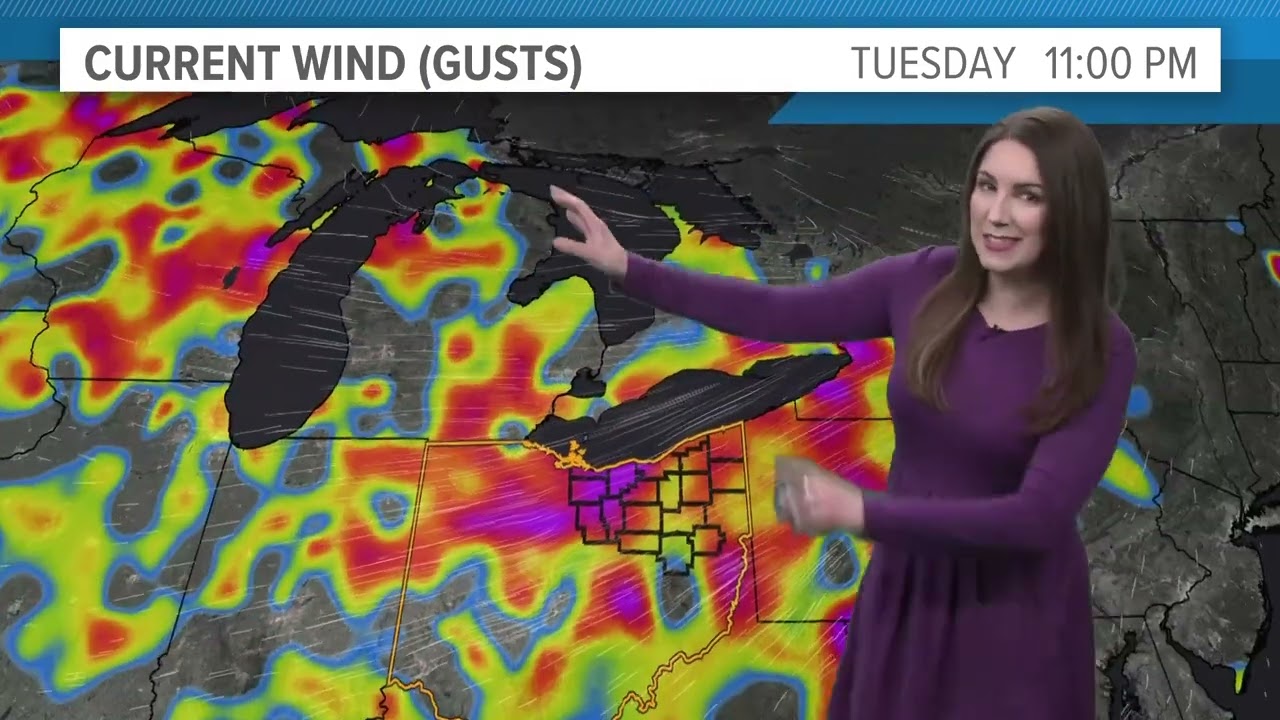 Cleveland area weather forecast: Gusty winds tonight with snow Wednesday