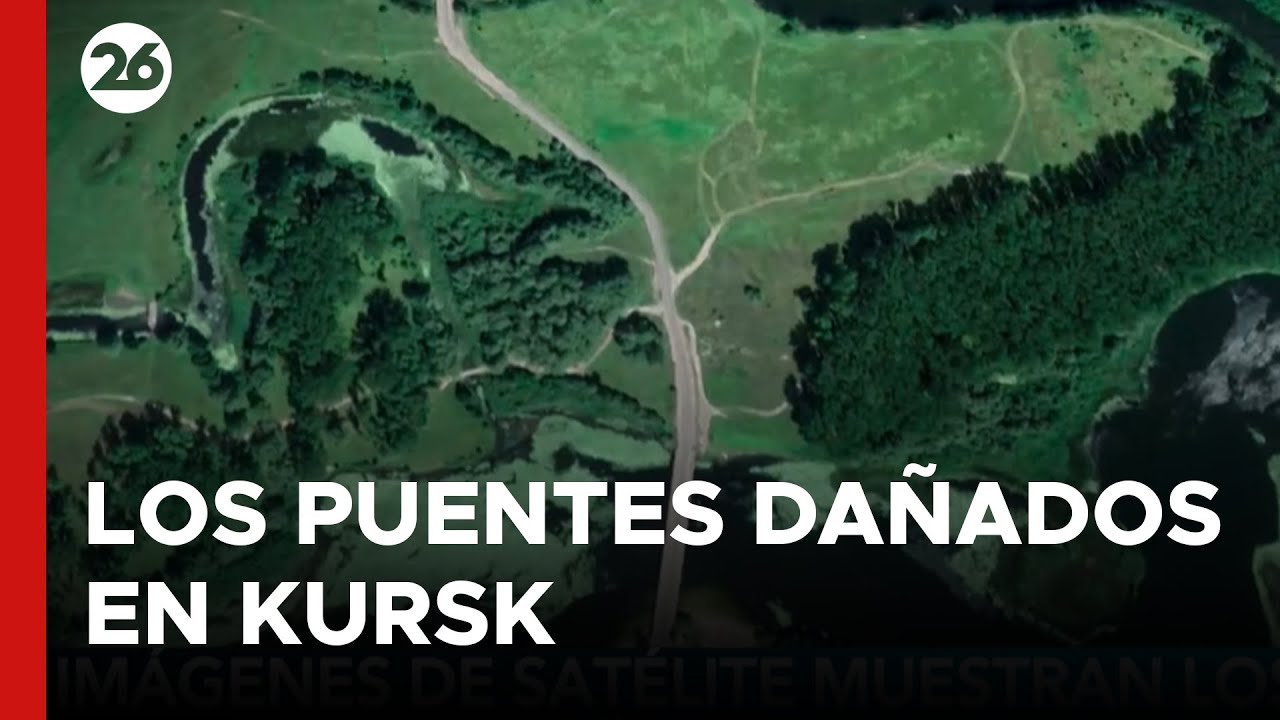 Imágenes de satélite muestran los puentes dañados en Kursk