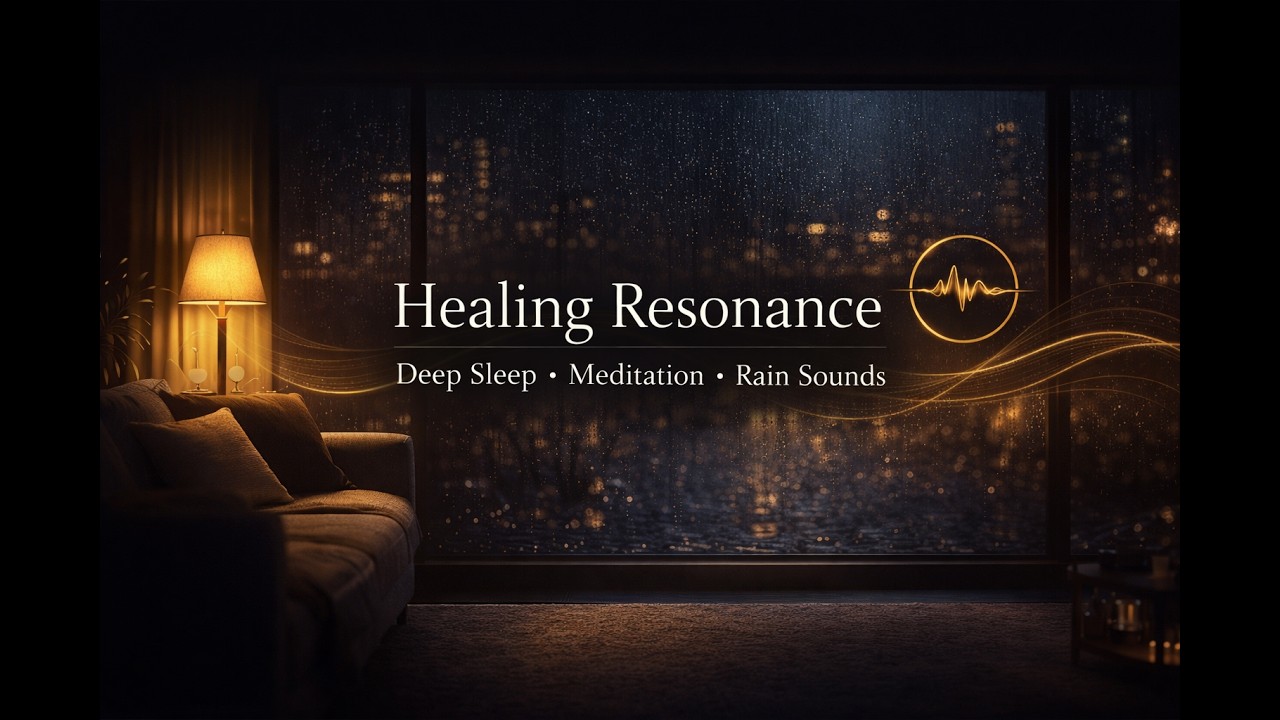 7 Hours Rain on Window for Deep Sleep | Healing Resonance