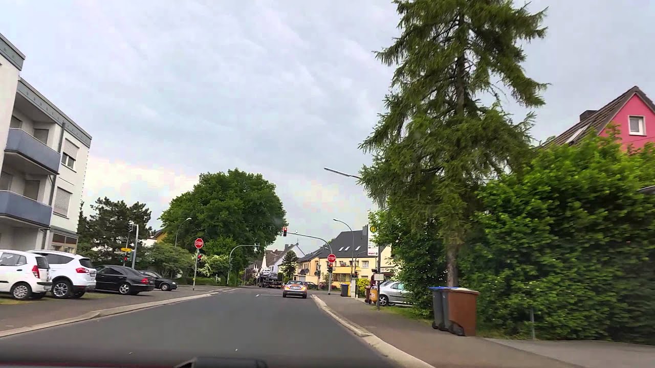 Fahrt durch Bergisch Gladbach - OBI bis Hebborn