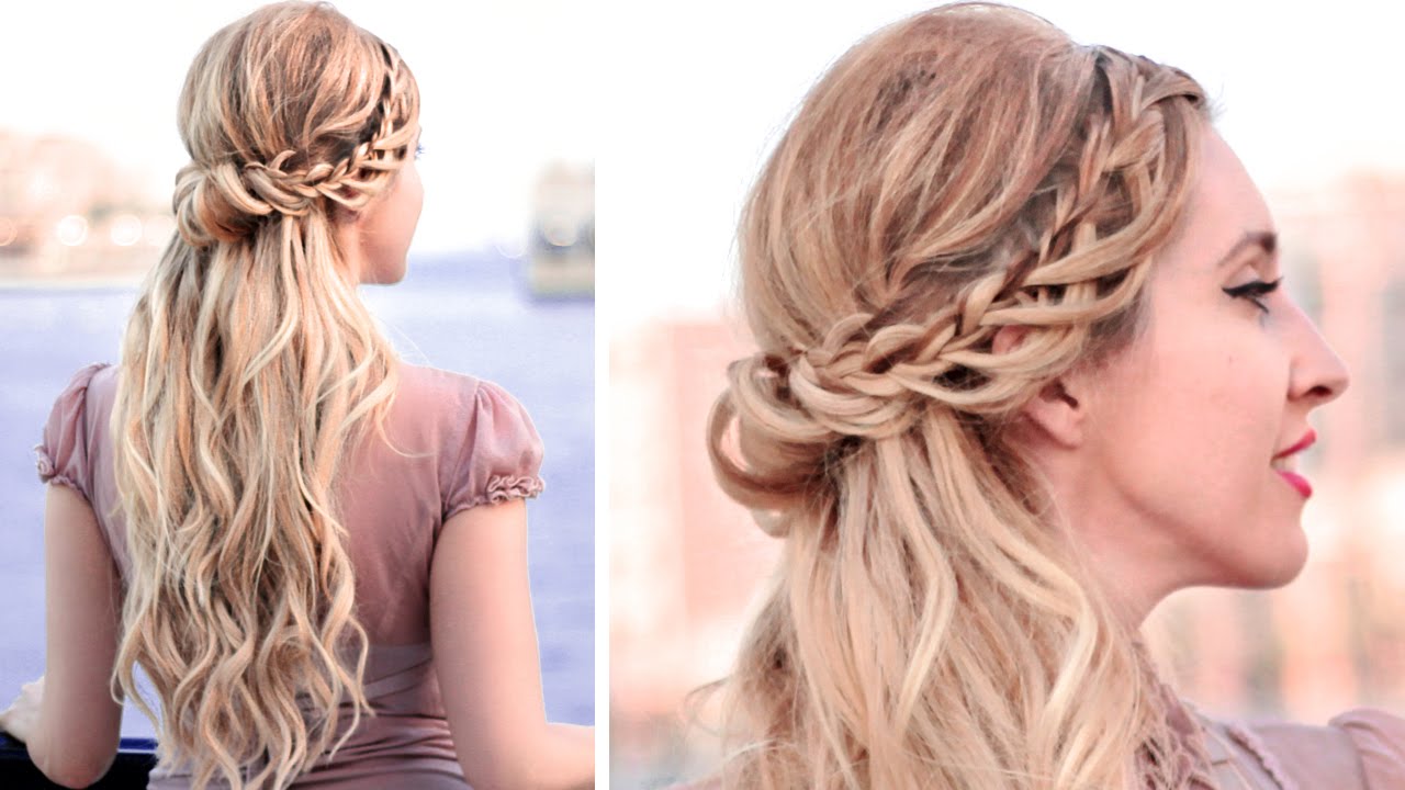 Tuto coiffure romantique ❤ Tresse cascade pour Noël, les fêtes/réveillon/31 decembre/jour de l'an
