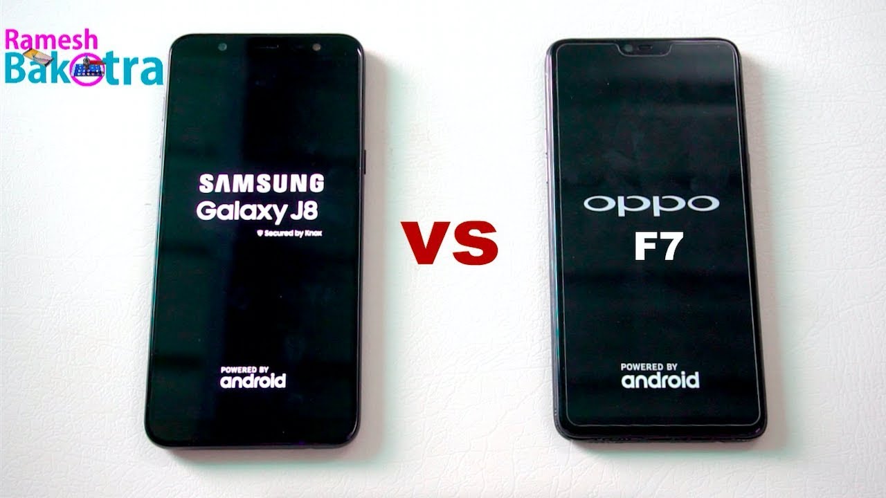 Samsung Galaxy J8 vs Oppo F7 SpeedTest and Camera Comparison