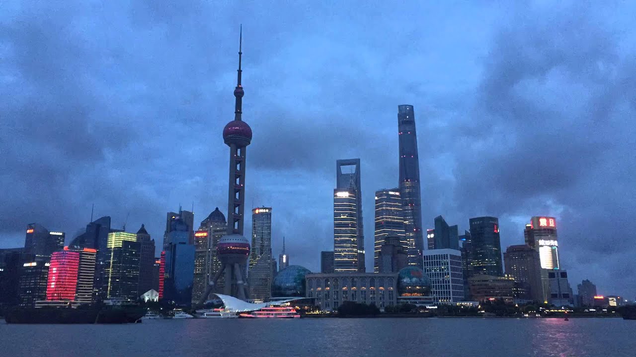 Shanghai Bund, Lujiazui Skyline Timelapse
