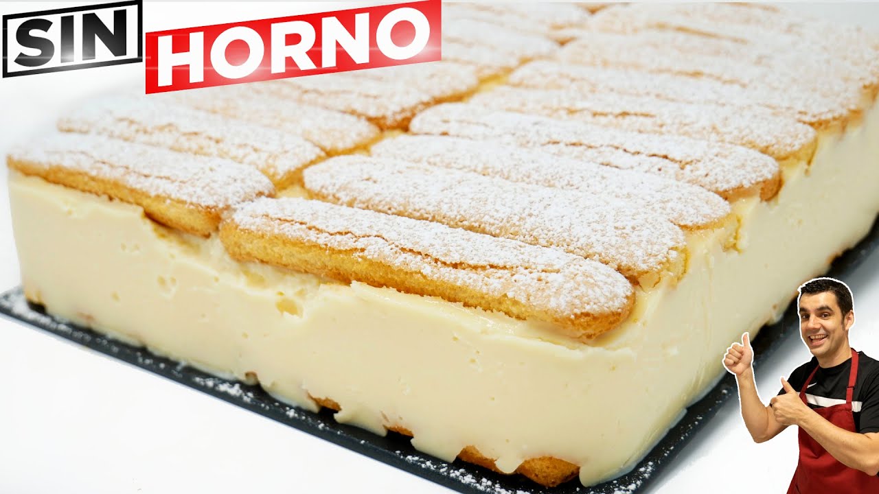 MUCHÍSIMA CREMA una tarta de Bizcochos (SIN HORNO) 😍🍮😋  pastel delicioso y fácil Receta # 829