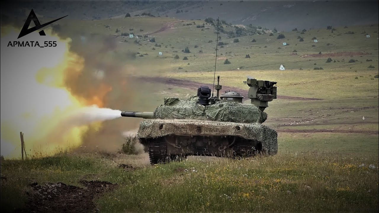 Tenkovi vojske Srbije M-84AS2 i T-72B1MS u akciji! Juriš tenkova i BVP M-80AB1 na Pešteru.