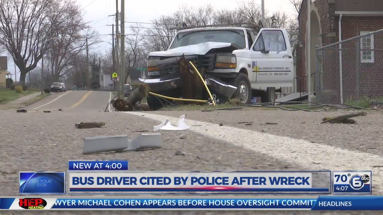 Bus driver cited by police after wreck