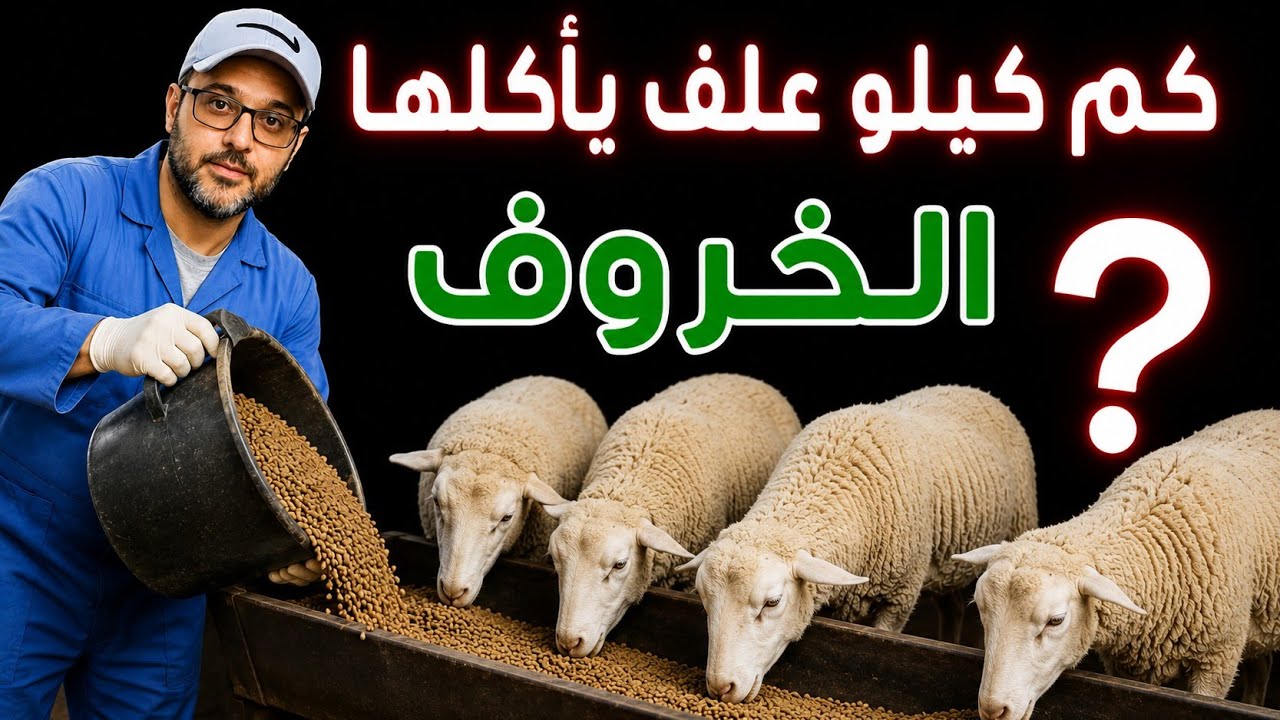 كم كيلو علف يأكل الخروف في دورة التسمين 3-6 شهور