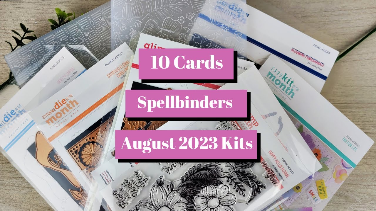 10 Cards Spellbinders August 2023 Club Kits