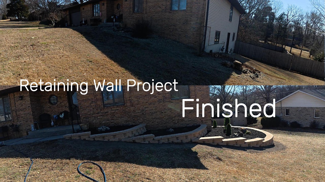 Retaining Wall Project Complete / Backyard Makeover