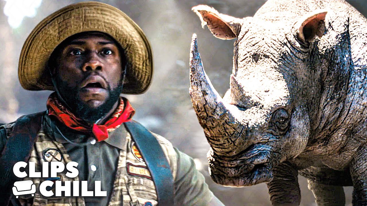 The Albino Rhino Run | Jumanji: Welcome to the Jungle (The Rock, Kevin Hart)