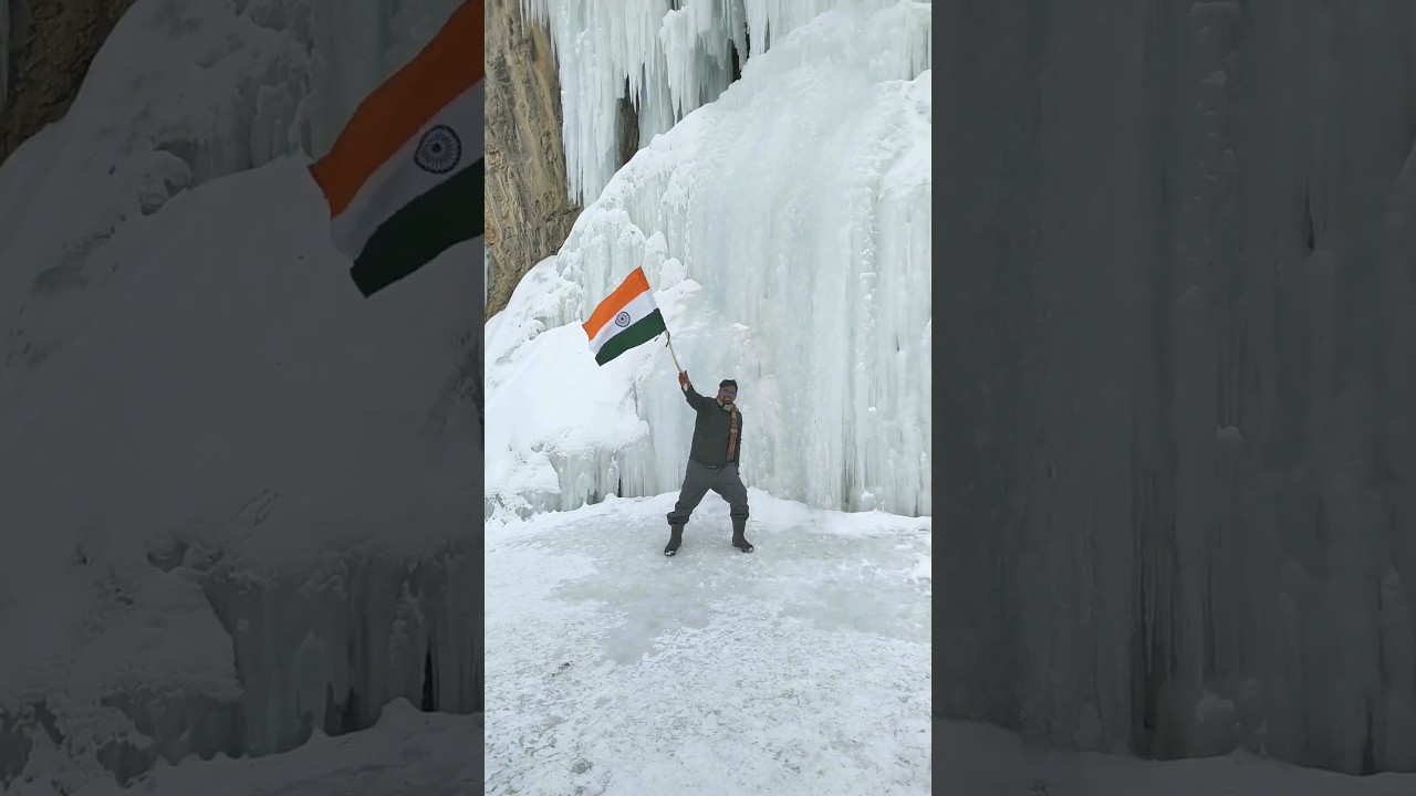 One of the most Difficult winter Trek 🏔️🤒 #trekking #wintertrek #chadartrek #shorts #youtubeshorts