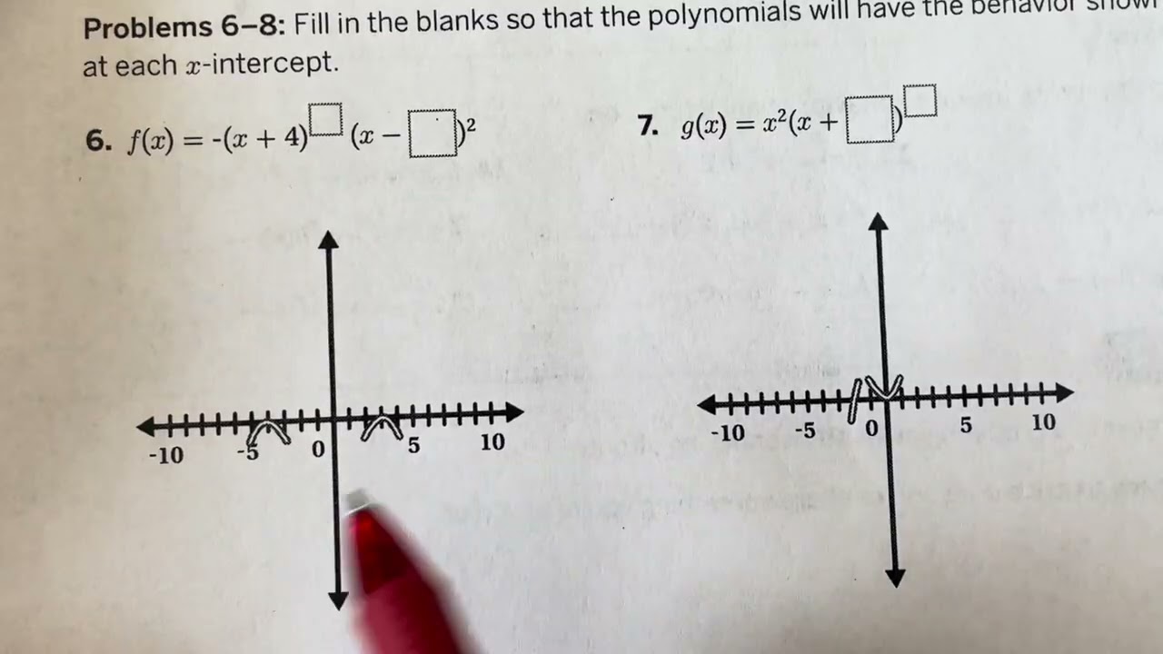 Alg 2 U3 L6 - Polynomial Functions in Factored Form