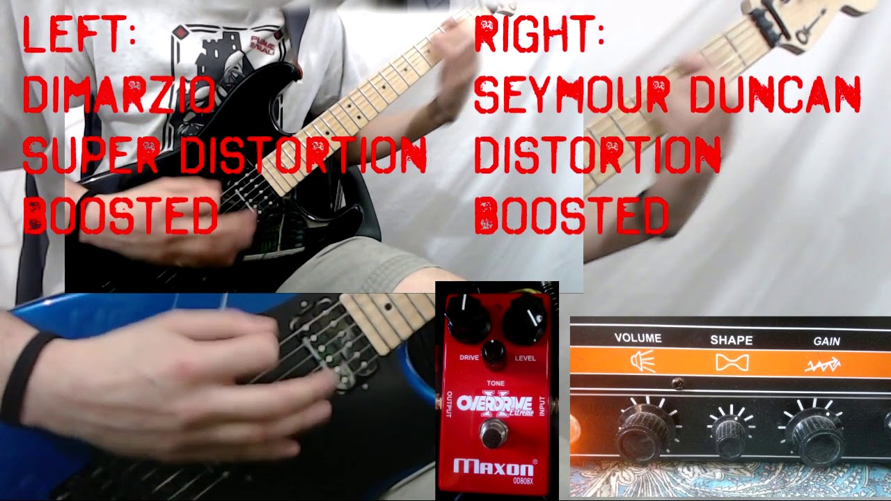 Pickups Comparison - DiMarzio DP100 Super Distortion vs Seymour Duncan SH6 Distortion