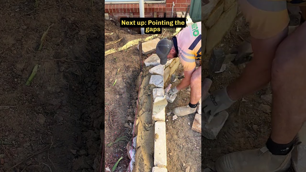 Creating A Beautiful Sandstone Garden Bed At Home #stonework #gardening #canberra