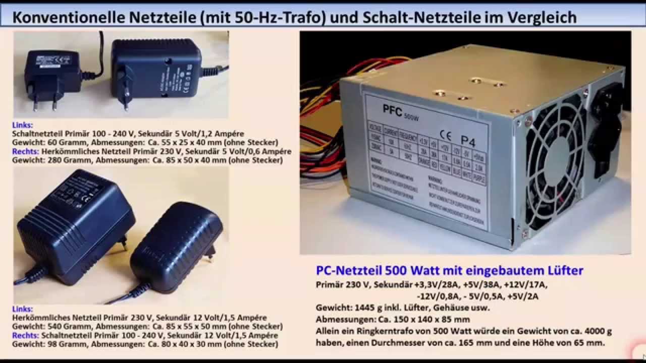 ELEKTRONIK-TUTORIAL 20:Spannungswandler, Schaltnetzteile