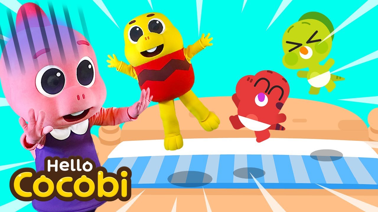 5 Little Babies Jumping on the Bed | Dance Along | Nursery Rhymes & Kids Songs | Hello Cocobi