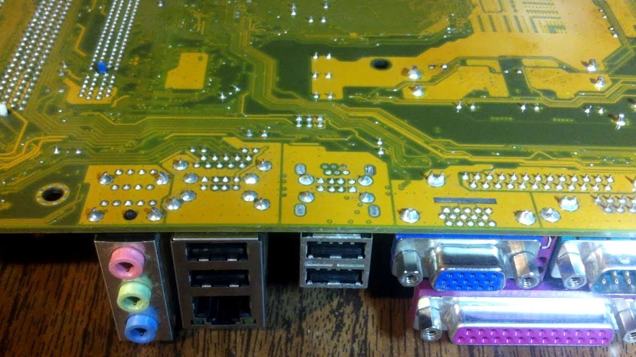 Меняем гнезда usb,  аудио,  сеть на материнской плате