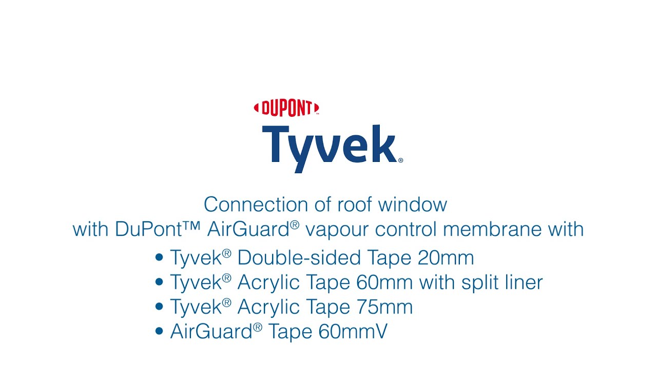 How to connect a vapour control membrane to a roof window - DuPont™ AirGuard® and Tyvek®.