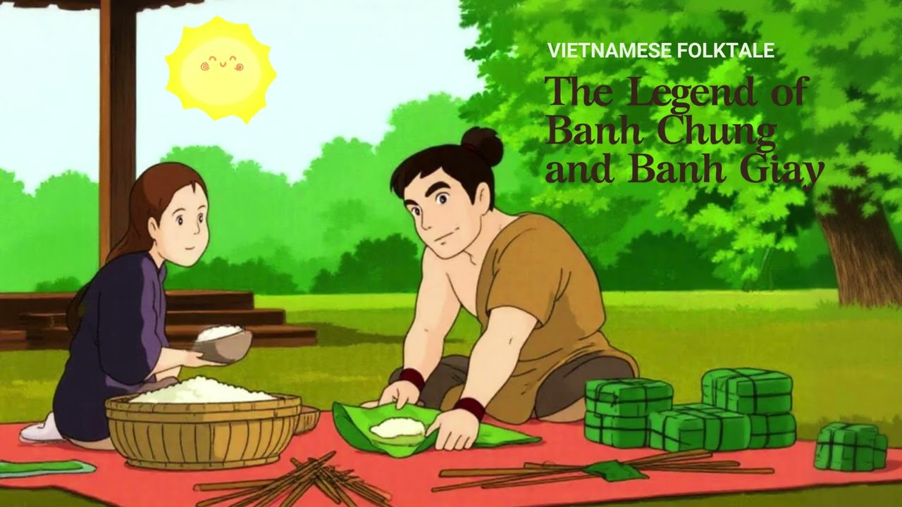 The Legend of B&aacute;nh Chưng and B&aacute;nh D&agrave;y - Vietnamese Folk Tale for Kids - Bedtime Audiobook Story