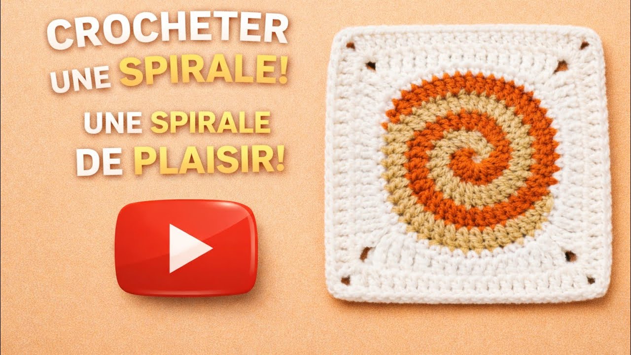 On part en spirale 🌀 | Carré Granny au Crochet (Tuto Facile)