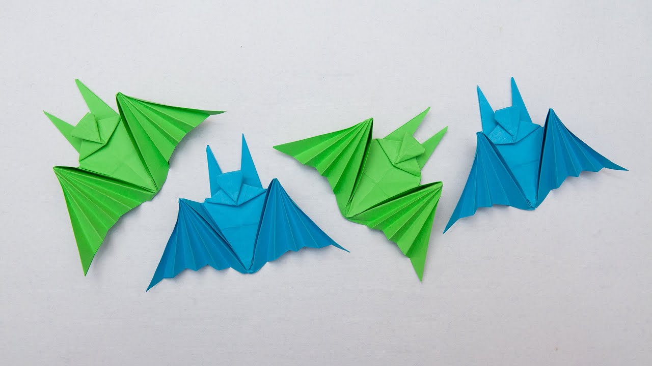 Оригами летучая мышь | Origami Halloween Bat