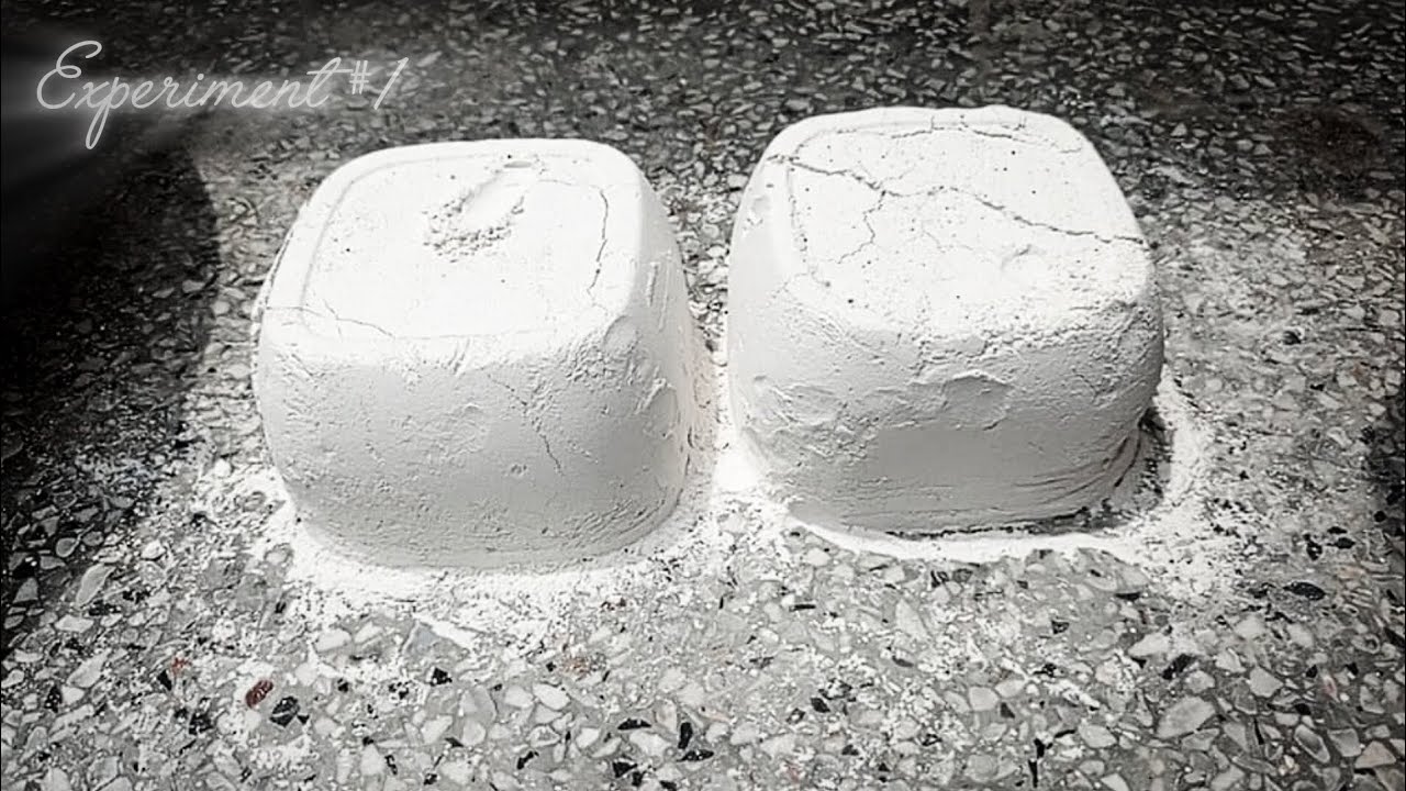 White Cement Experiment #1 ~Oddlysatisfying Satysfying ~Read Description!!!