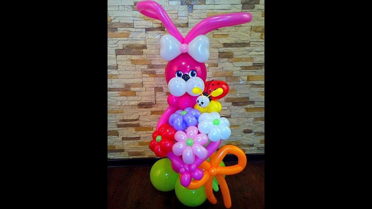 Как сделать зайца из шаров,ЗАЙЧИК из воздушных шаров/the hare-rabbit of balls