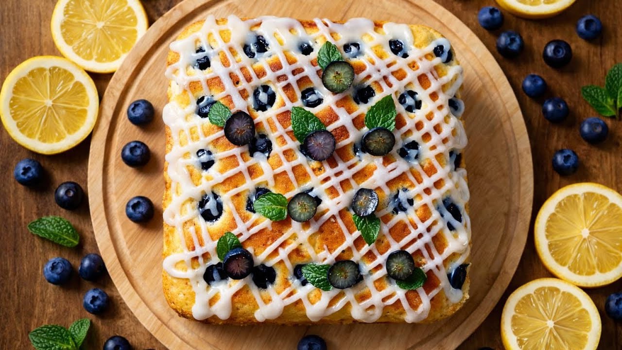 “Blueberry Lemon Cake”Soft & Moist Lemon Blueberry🫐Cake Recipe🍋 #youtube#youtubeshorts