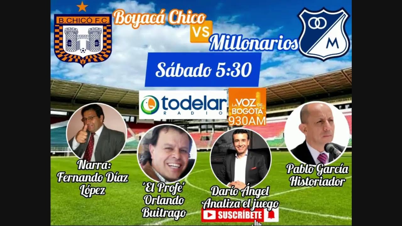 BOYAC&Aacute; CHICO vs MILLONARIOS