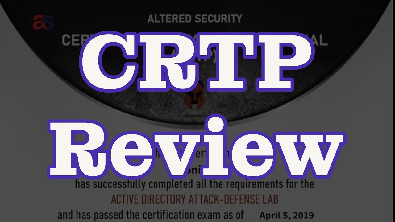 Certified Red Team Professional CRTP Review