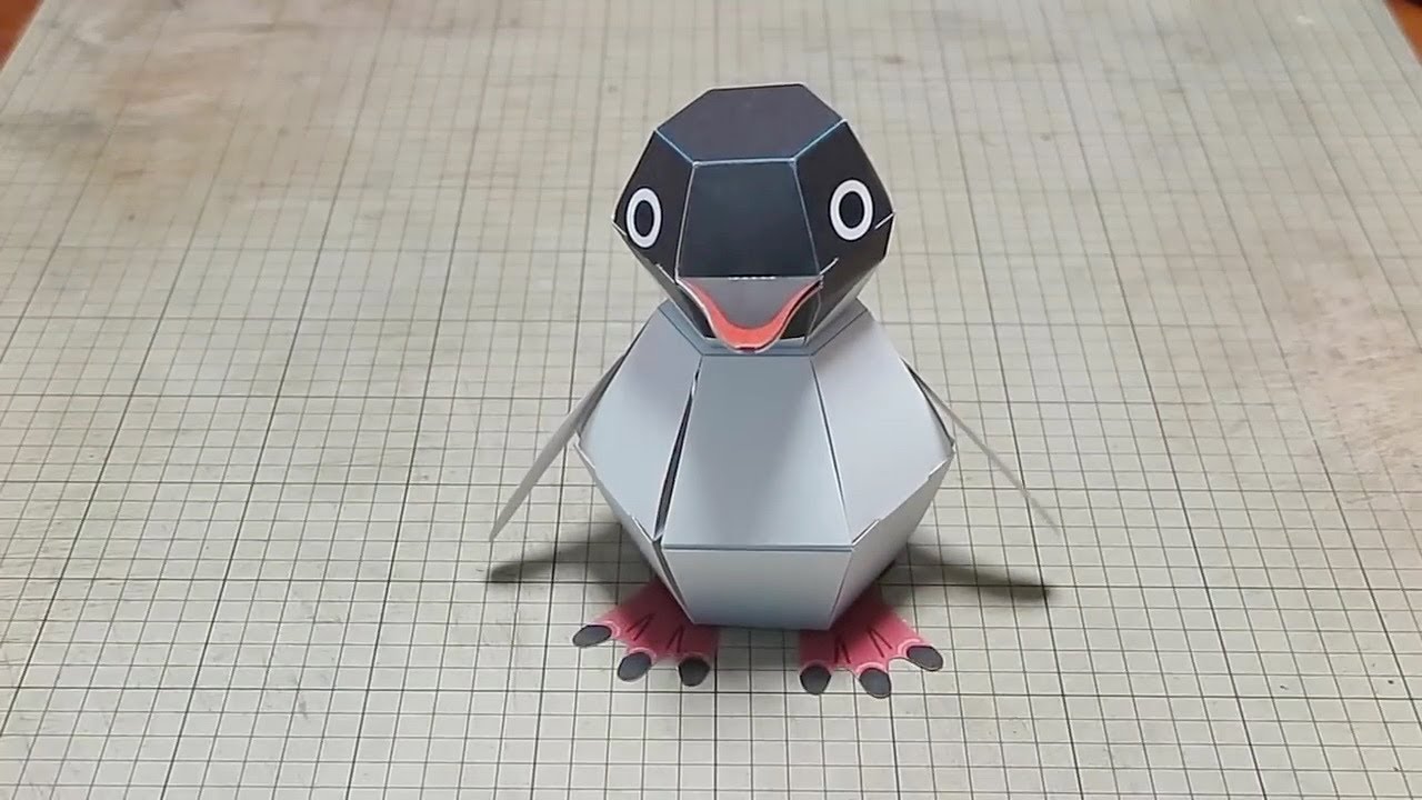 KAMIKARA Poppin' Penguin Action Paper Craft kit by Haruki Nakamura