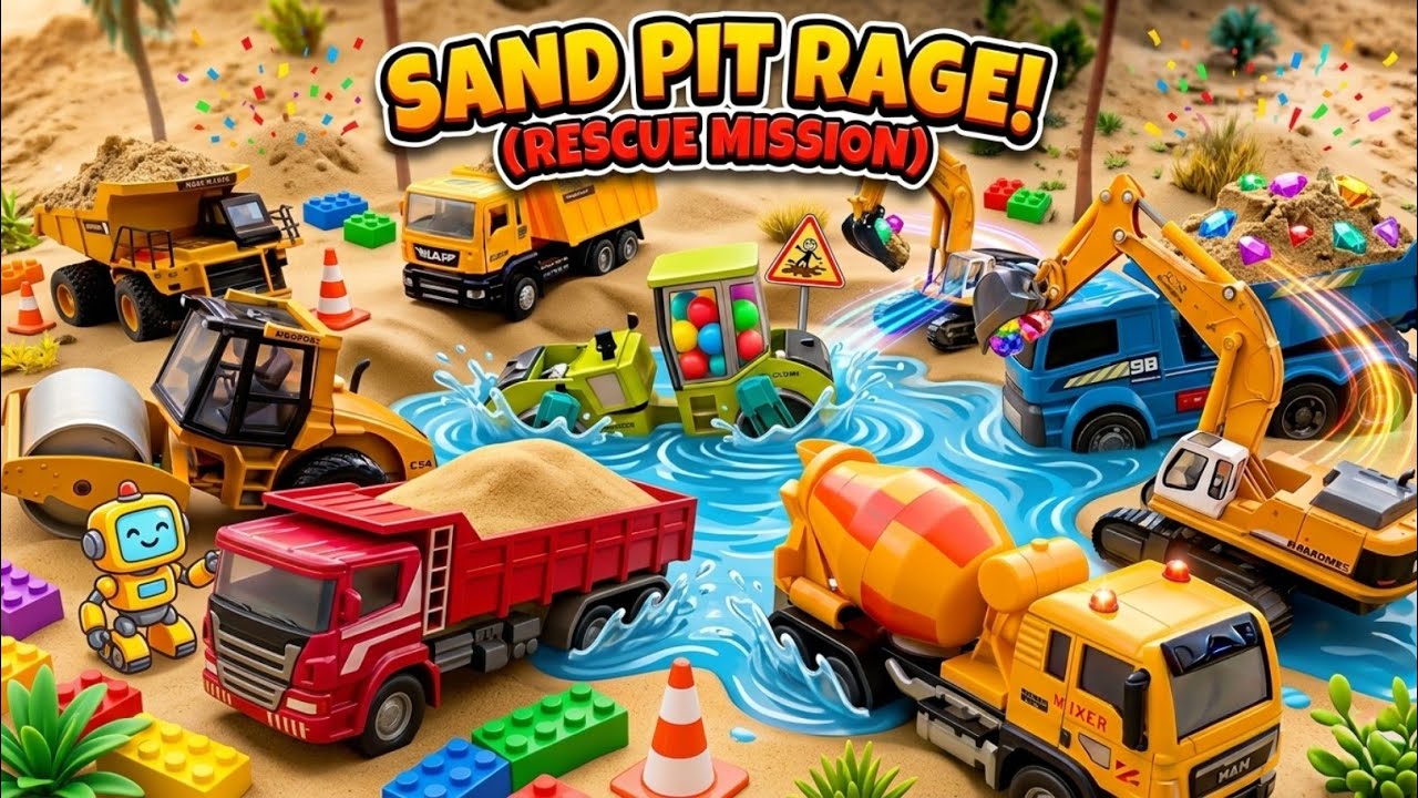 JCB 🚜 5CX Loading Mud into Tata Trucks 🚛  | Fun Construction Trucks for Kids