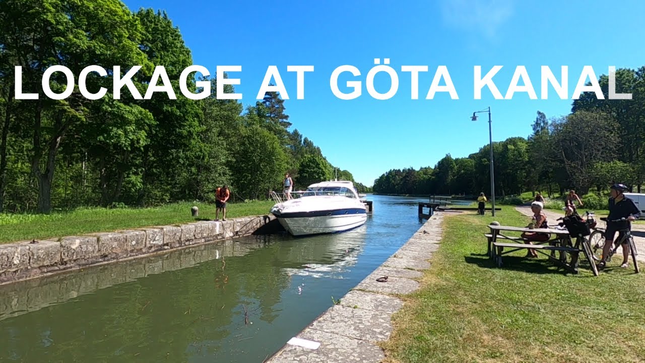 Lockage (Slussning) at G&ouml;ta kanal in Sweden