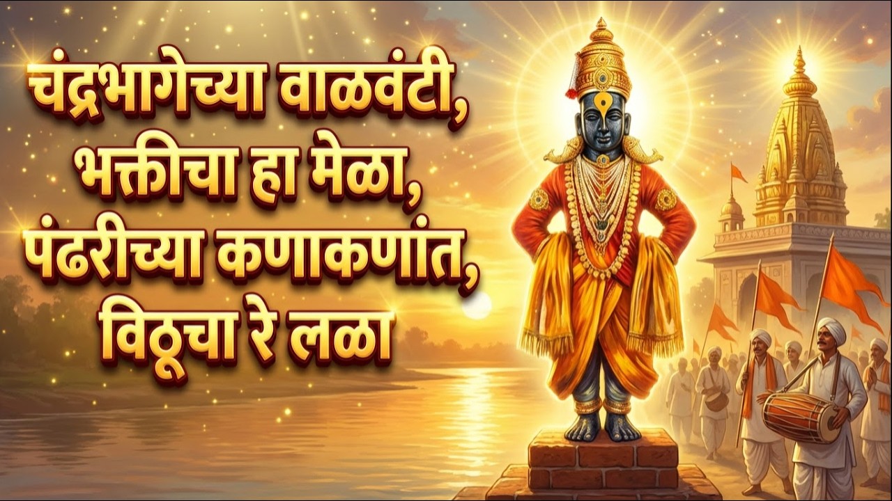 चंद्रभागेच्या वाळवंटी भक्तीचा हा मेळा | Marathi Bhakti Song | विठ्ठल भक्तीगीत | Wari Special Song