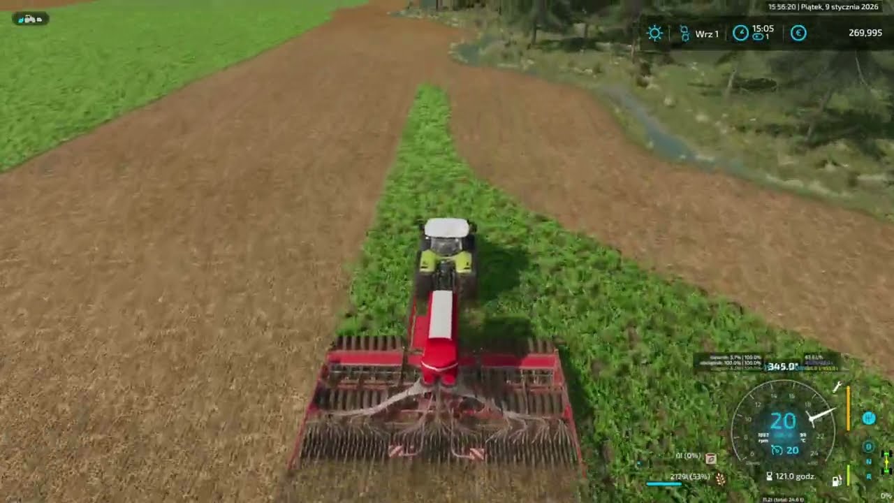 Siew pszenicy po poplonie Timelapse Rozwojowy rolnik#238