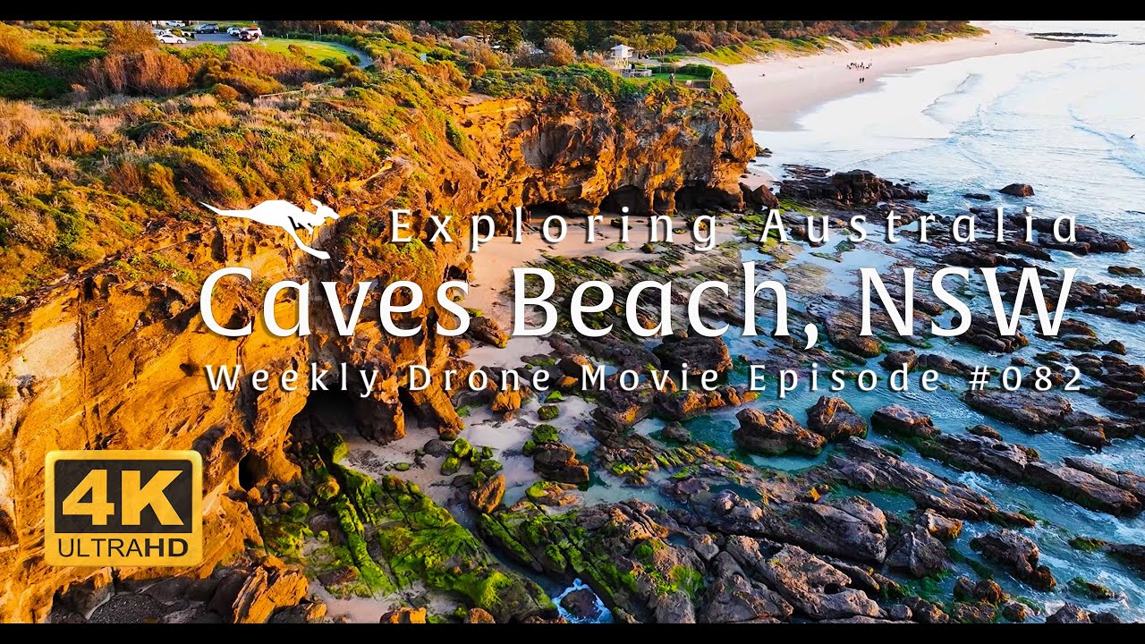 Drone Footage of Australia’s Stunning Caves Beach | 4K DJI Mavic UAV Movie