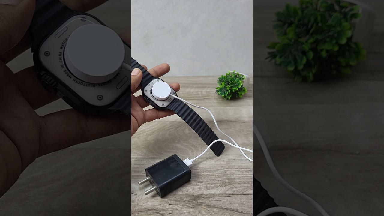 smart watch charging kaise kare #smartwatch #t800ultra #charger