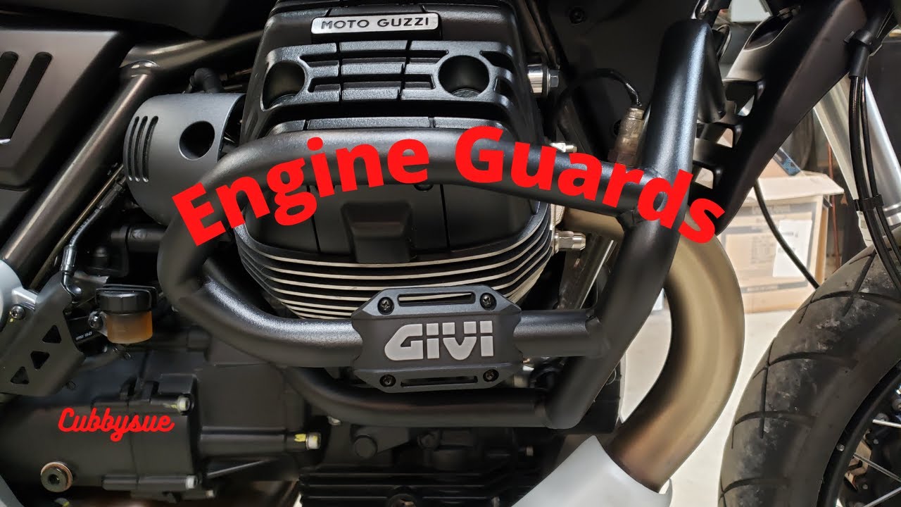 GIVI Engine Guards on the Moto Guzzi V85TT