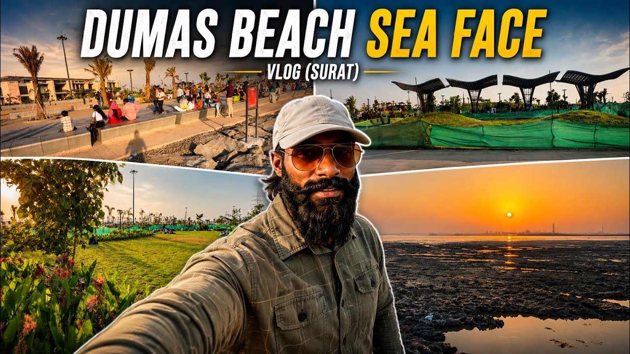 New Dumas Beach Surat | Sea Face Development 2026 | Must Visit Place in Gujarat #amitsolankivlog