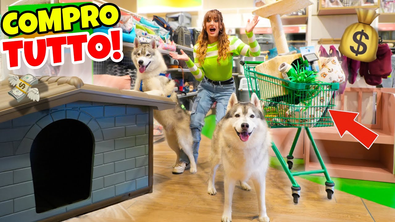 COMPRO TUTTO ció che TOCCANO i miei CANI nel NEGOZIO di ANIMALI 🙈🐶💸 | MARTY E YUKO