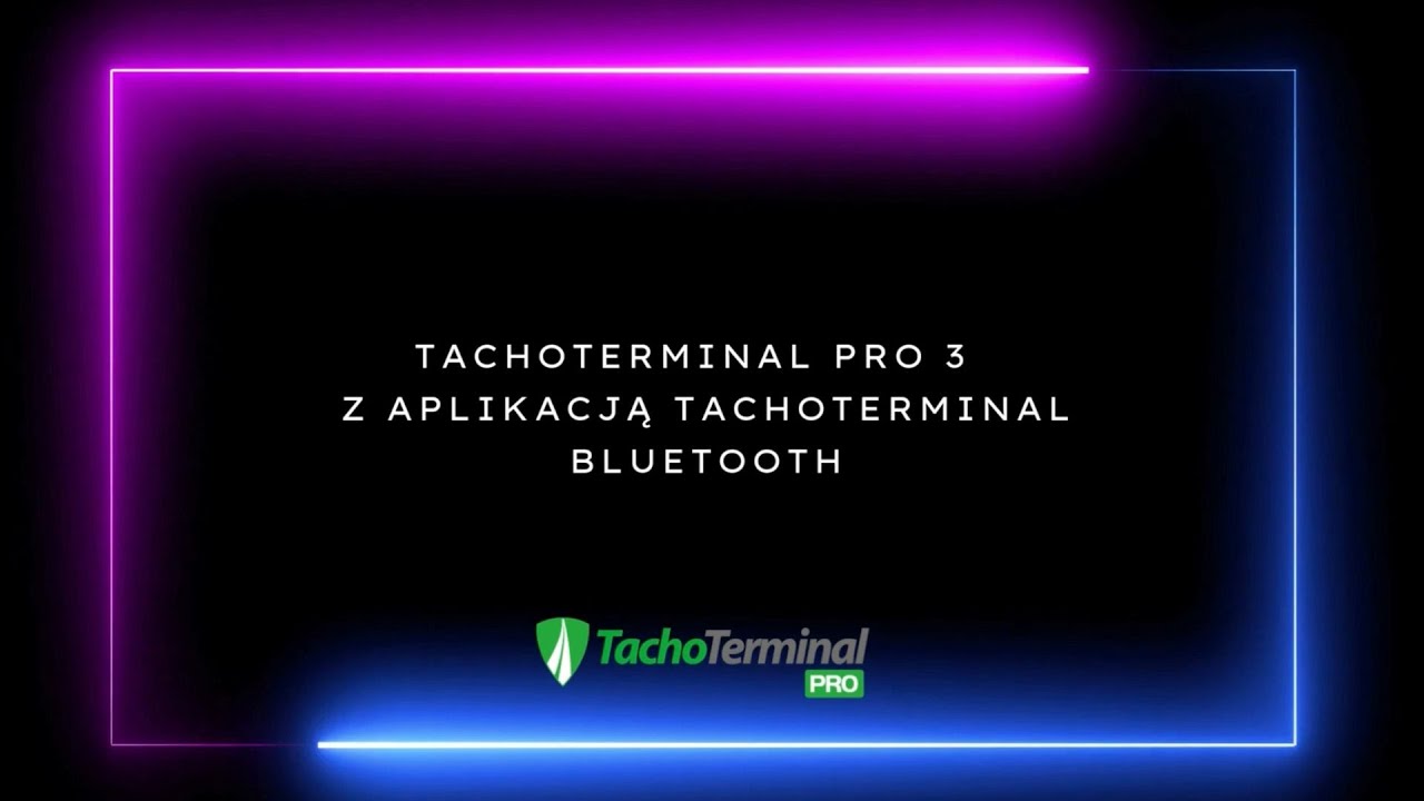 TachoTerminal Pro 3 z aplikacją TachoTerminal Bluetooth - instrukcja