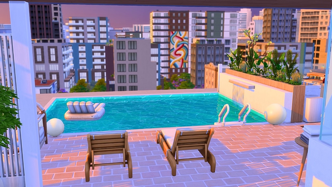 Modern City Apartment (Ciudad Enamorada) 🏙️ Sims 4 Speed Build Stop Motion (NO CC)